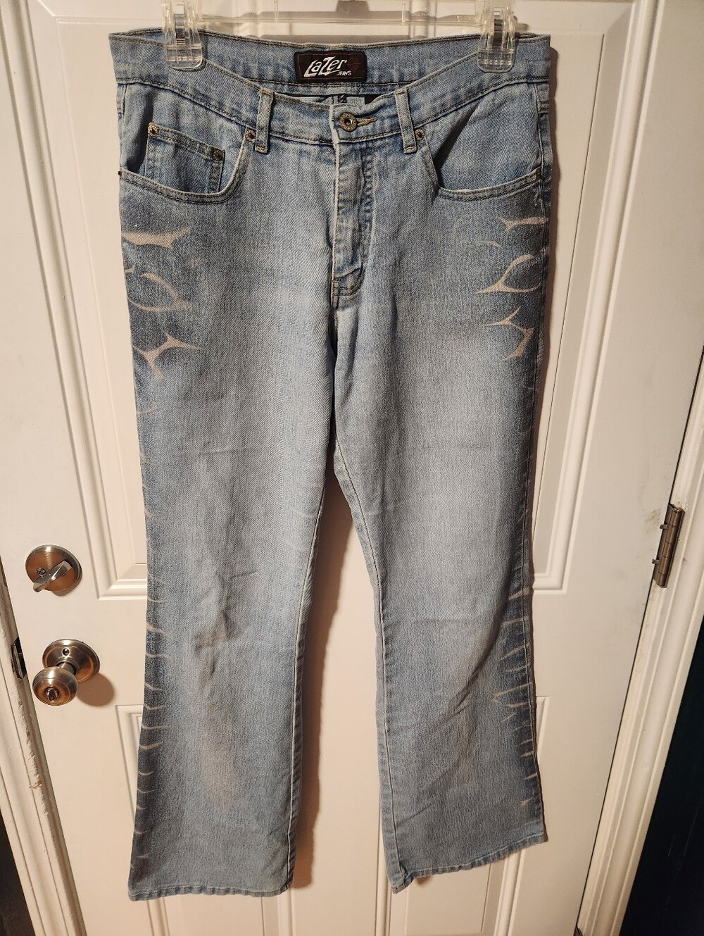Vintage Y2k Light Wash Denim Lazer Jeans Size 9
